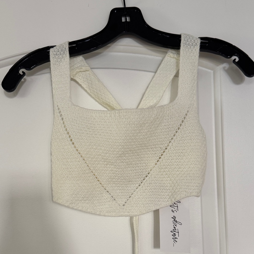 12th Tribe BRAND NEW WITH TAGS Cream Knit Top